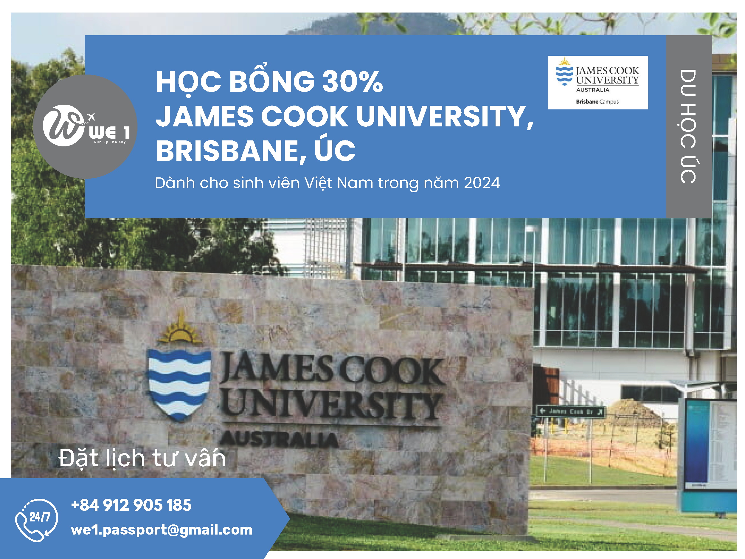 Học bổng up to 30% James Cook University Brisbane, Úc